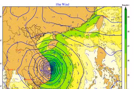 Đêm ngày 6 và ngày 7-11 vùng biển tỉnh Gia Lai gió mạnh cấp 10-12