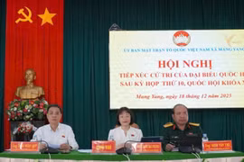 Đoàn đại biểu Quốc hội tỉnh Gia Lai tiếp xúc cử tri xã Mang Yang sau Kỳ họp thứ 10, Quốc hội khóa XV.