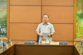 Trưởng đoàn ĐBQH tỉnh Gia Lai Châu Ngọc Tuấn chủ trì phiên thảo luận tổ.