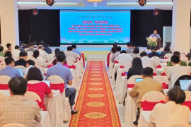 Quang cảnh hội nghị tập huấn bồi dưỡng nghiệp vụ công tác thông tin tuyên truyền, thông tin đối ngoại năm 2025.