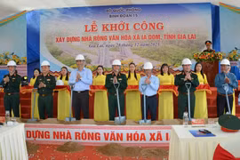 Khởi công xây dựng Nhà rông văn hóa xã Ia Dom.