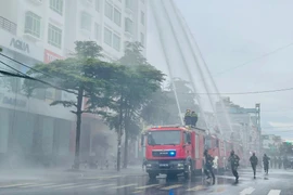 Diễn tập phương án chữa cháy và cứu nạn, cứu hộ tại Chung cư Hoàng Anh Gia Lai