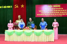 Đoàn Kinh tế - Quốc phòng 72 ký kết quy chế phối hợp thực hiện Đề án 57 với 3 xã biên giới 