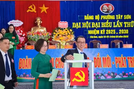 Đảng bộ phường Tây Sơn tổ chức thành công đại hội điểm