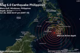 Động đất mạnh 6,0 làm rung chuyển đảo Mindanao của Philippines