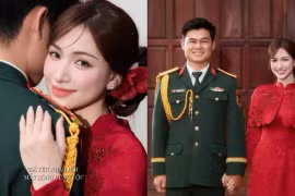 Hòa Minzy công khai chồng sắp cưới là quân nhân