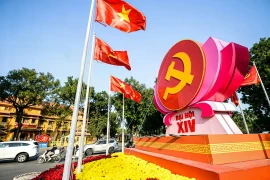 Hà Nội trang hoàng rực rỡ chào mừng Đại hội XIV của Đảng