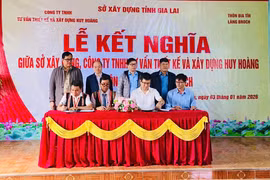 Sở Xây dựng tỉnh Gia Lai kết nghĩa với thôn Biă Tĩh và làng Broch