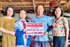 Trường THCS Trần Phú lan tỏa tinh thần sẻ chia, hỗ trợ học sinh gặp tai nạn.