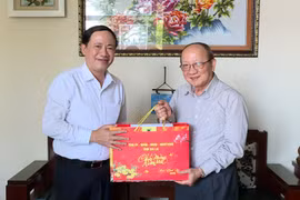 Chủ tịch UBND tỉnh Phạm Anh Tuấn thăm, chúc Tết gia đình chính sách và nguyên lãnh đạo tỉnh.