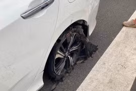 Cục CSGT đề nghị cung cấp thông tin phương tiện thủng lốp do mảnh sắt rơi vãi trên cao tốc.