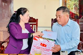 Phó Chủ tịch HĐND tỉnh Huỳnh Thúy Vân thăm, tặng quà các gia đình chính sách