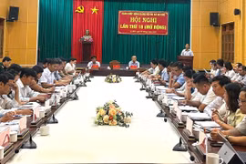 Hội nghị Ban Chấp hành Đảng bộ thị xã An Khê lần thứ 18 (mở rộng). Ảnh: Ngọc Minh