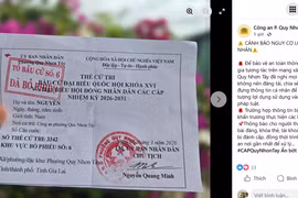 Cảnh báo nguy cơ lộ lọt thông tin cá nhân khi đăng thẻ cử tri lên mạng xã hội.