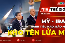 Tin thế giới ngày 5-8: Chiến sự Iran bào mòn kho tên lửa Mỹ, bài toán năng lực răn đe ngày càng lớn 