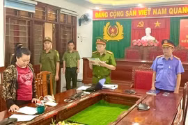 Đối tượng Hồ Thị Mỹ Hạnh (SN 1978, trú xã Tây Sơn) bị cáo buộc lừa chạy án để chiếm đoạt 2,5 tỷ đồng.