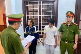 2 đối tượng Thúy và Lẽ tại cơ quan Công an.