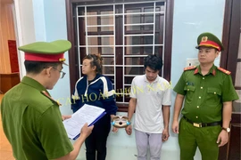 2 đối tượng Thúy và Lẽ tại cơ quan Công an.