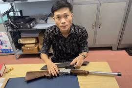 Đối tượng Đặng Minh Toàn tại cơ quan Công an