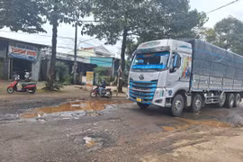 Đường Ngô Quyền là tuyến giao thông huyết mạch, có lưu lượng xe lưu thông lớn nhưng tình trạng hư hỏng ngày càng nghiêm trọng.