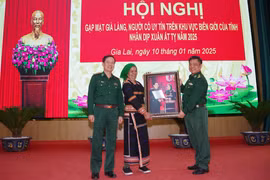 Bộ Chỉ huy Bộ đội Biên phòng Gia Lai gặp mặt già làng trên khu vực biên giới 