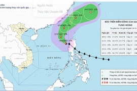 Bão số 14 không đổi hướng di chuyển, gây gió mạnh trên khu vực Bắc Biển Đông