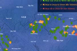 Hoàn lưu bão số 7 trút mưa lớn xuống vùng núi và trung du Bắc bộ