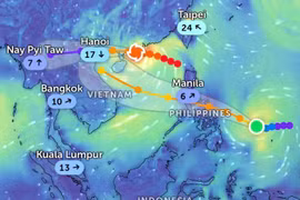 Đêm 26-9, bão số 10 vào Biển Đông