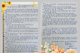 Xúc động những lá thư tri ân