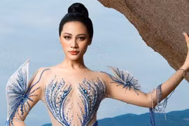 Hoa hậu Đinh Như Phương khoe đường cong nóng bỏng