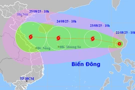 Áp thấp nhiệt đới sẽ mạnh thành bão số 5 Kajiki, giật tới cấp 13-14 và còn có thể mạnh thêm