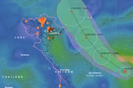 Xuất hiện áp thấp nhiệt đới giật cấp 8 trên Biển Đông