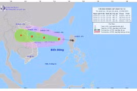 Áp thấp nhiệt đới đã mạnh lên thành cơn bão số 5