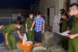 Bắt xe container chở 20 tấn lòng heo, dồi sụn, thịt... không rõ nguồn gốc