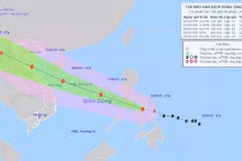 Bão Bualoi mạnh cấp 11, giật cấp 14 và có xu hướng mạnh lên