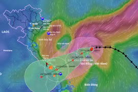Bão hướng vào Đà Nẵng - Quảng Ngãi, mưa lớn từ đêm mai