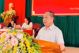 Phó Bí thư Tỉnh ủy Châu Ngọc Tuấn dự Hội nghị Ban Chấp hành Đảng bộ xã Chư Prông lần thứ 3 (mở rộng).