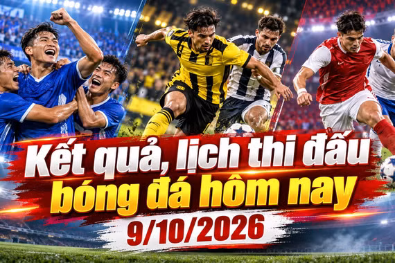 Kết quả, lịch thi đấu bóng đá hôm nay 9/10: Công an Hà Nội thắng tại Singapore