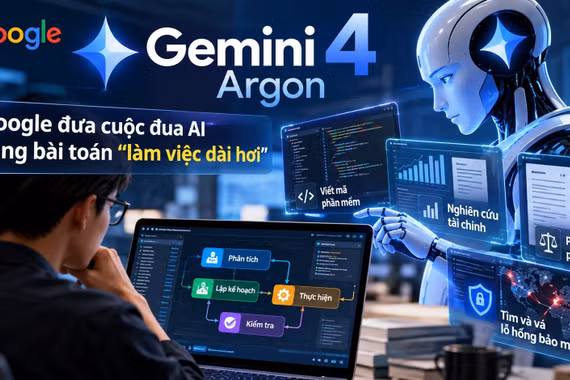 Google ra Gemini 4 Argon, cuộc đua AI chuyển sang “làm việc dài hơi”