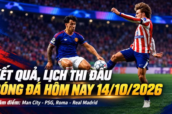 Kết quả, lịch thi đấu bóng đá hôm nay 14/10: Man City đại chiến PSG