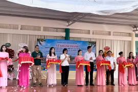 Phó Chủ tịch UBND tỉnh Nguyễn Thị Thanh Lịch dự Lễ khánh thành trường Mầm non Hoa Mai – Phân hiệu số 2, xã Chư Sê