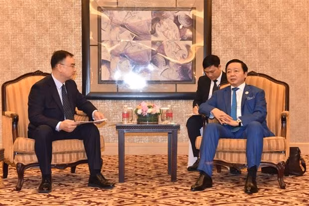Phó Thủ tướng Trần Hồng Hà tiếp ông Đào Long Trung - Người Sáng lập, Chủ tịch Tập đoàn Năng lượng Mới Giang Tô Runergy. Ảnh: Tiến Trung/TTXVN Phó Thủ tướng Trần Hồng Hà tiếp ông Đào Long Trung - Người Sáng lập, Chủ tịch Tập đoàn Năng lượng Mới Giang Tô Runergy. Ảnh: Tiến Trung/TTXVN