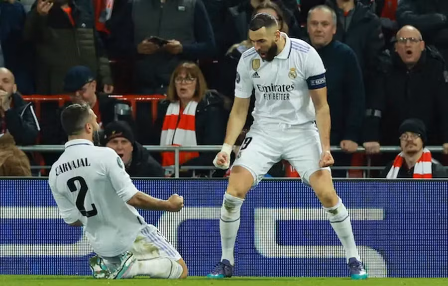 Benzema tỏa sáng mang chiến thắng về cho Real. Nguồn: Getty Images