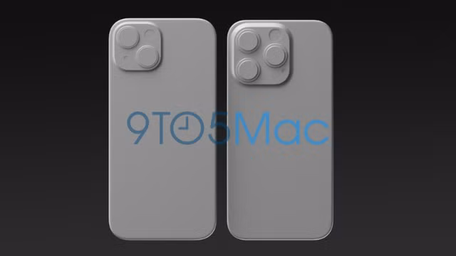 iPhone 15 (trái) và iPhone 15 Pro. Ảnh: 9TO5MAC