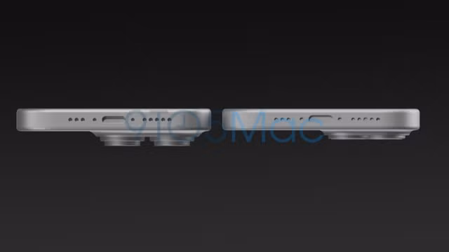 iPhone 15 (trái) và iPhone 15 Pro. Ảnh: 9TO5MAC