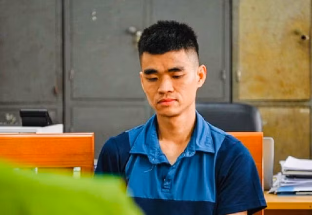Nghi phạm Lường Văn Nam tại cơ quan điều tra