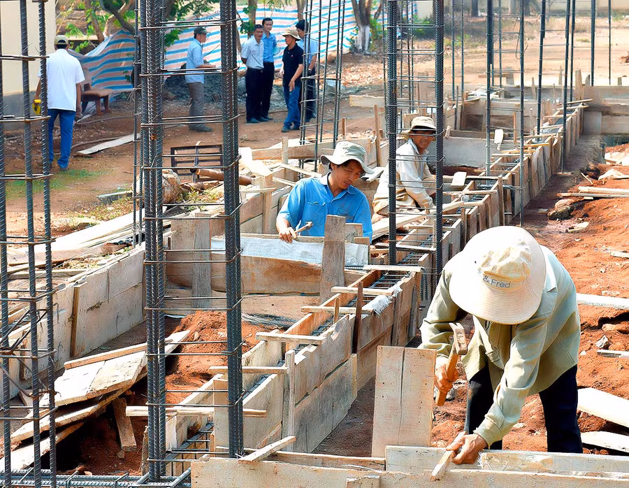 Huyện Chư Păh đầu tư trên 2 tỷ đồng xây dựng nhà sinh hoạt đa năng cho Trường THCS Ia Ly. Ảnh: Đức Thụy