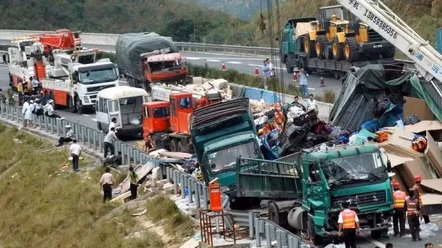 Một vụ tai nạn giao thông ở Trung Quốc trước đây