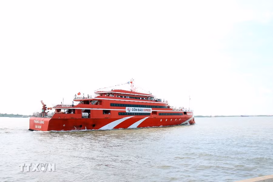 Tàu cao tốc Thành phố Hồ Chí Minh-Côn Đảo. (Ảnh: Tiến Lực/TTXVN)