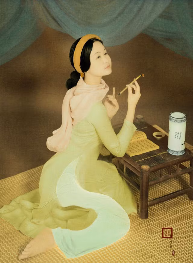 Ảnh tái hiện tranh danh họa Mai Trung Thứ của nhiếp ảnh gia Minh Sơn. (Ảnh do nhân vật cung cấp)